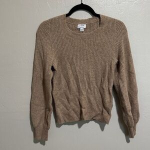 J. Crew Tan Ribbed Crew Neck Sweater